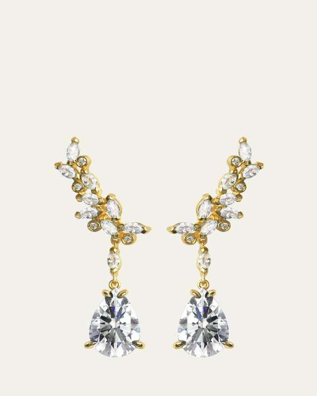 14K Gold Veto Raindrop Earrings with Lab Grown Diamonds