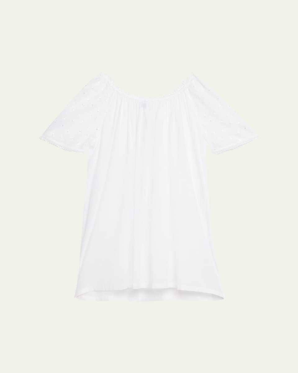 Daisy-3 Ruched Lace-Trim Babydoll