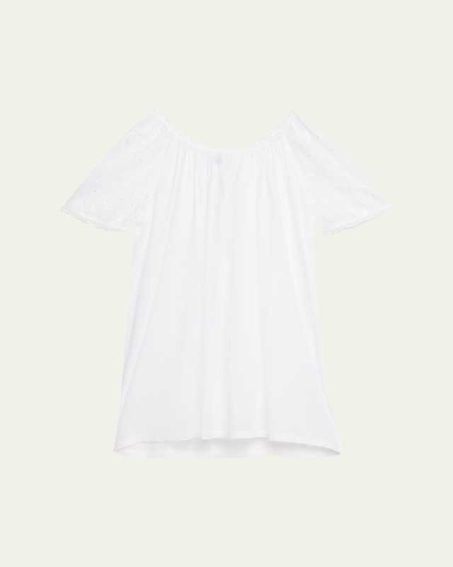 Daisy-3 Ruched Lace-Trim Babydoll