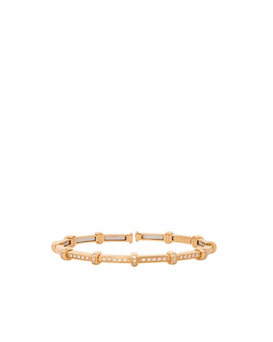 18K Yellow Gold Diamond Spring Bracelet