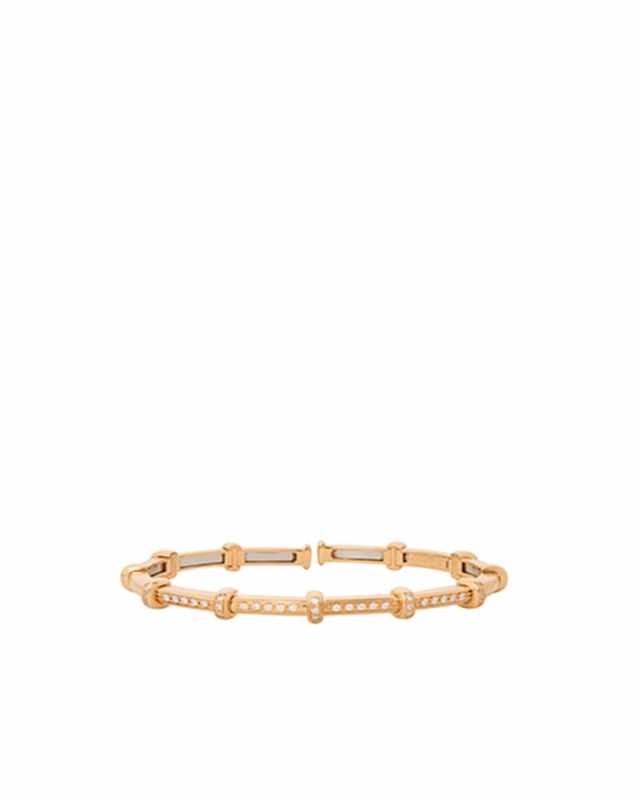 18K Yellow Gold Diamond Spring Bracelet