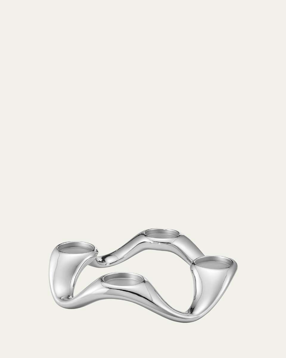 Cobra Stainless Steel 4-Pillar Candleholder