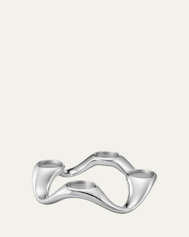 Cobra Stainless Steel 4-Pillar Candleholder