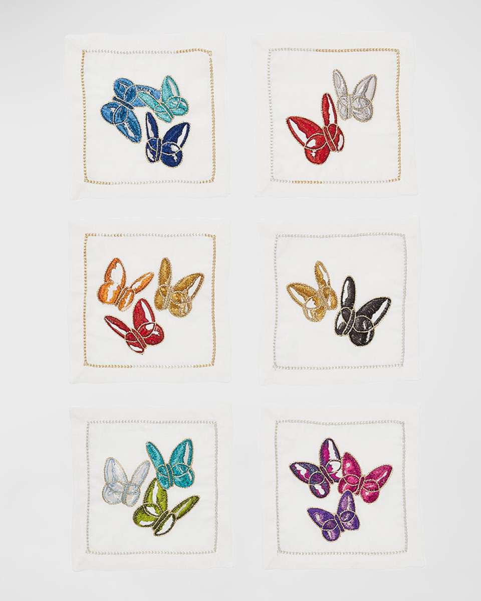 Butterflies Cocktail Napkins, Set of 6