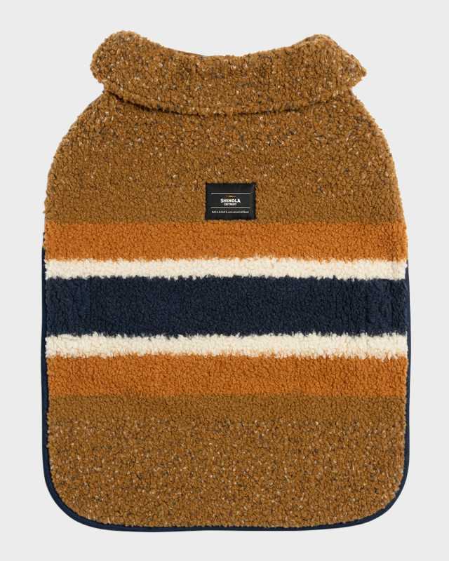 Striped Sherpa Pet Coat, Siz