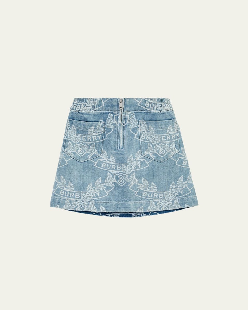 Girl's Maxine Oak Leaf Crest Skirt, Size 4-14
