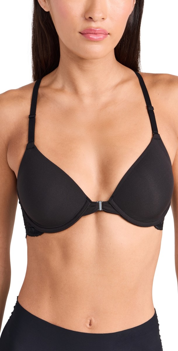 Natori Lush Front Close Contour Underwire Bra Black