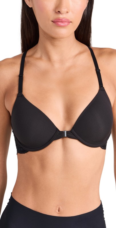 Natori Lush Front Close Contour Underwire Bra Black