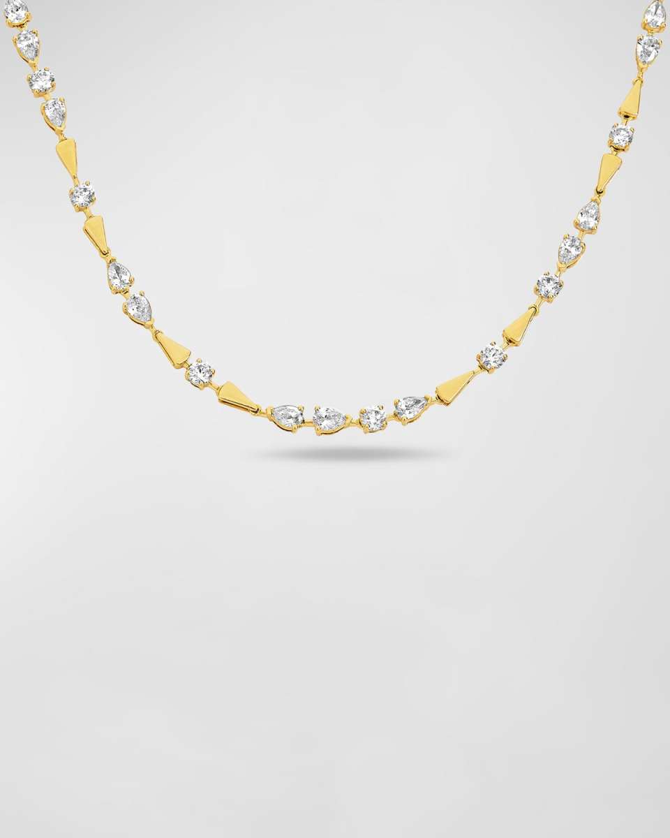 Diamond Gold Link Necklace