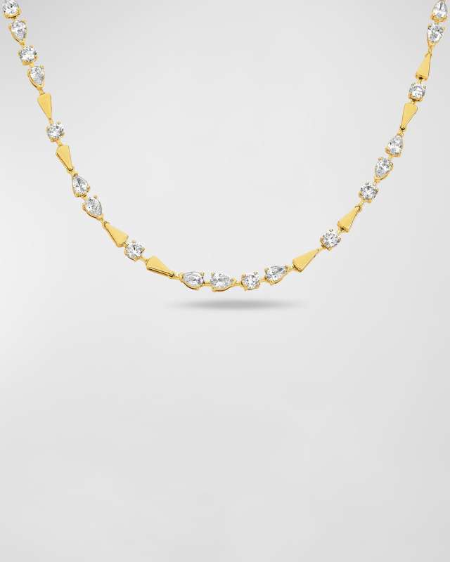 Diamond Gold Link Necklace