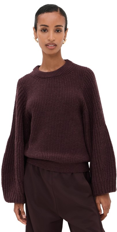 STAUD Aura Sweater Merlot