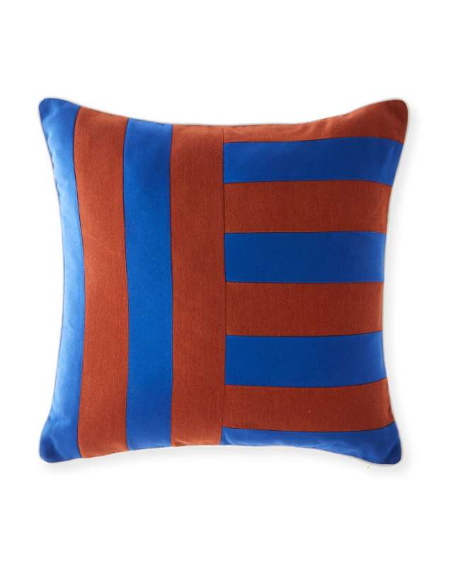 Plage Striped Decorative Pillow In Admiral