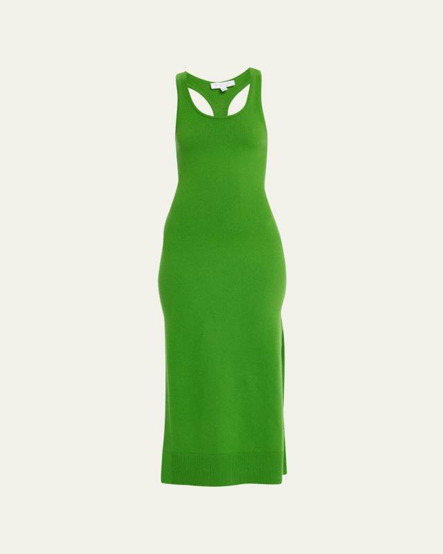 Tank Cashmere Maxi Dress with Side Slit