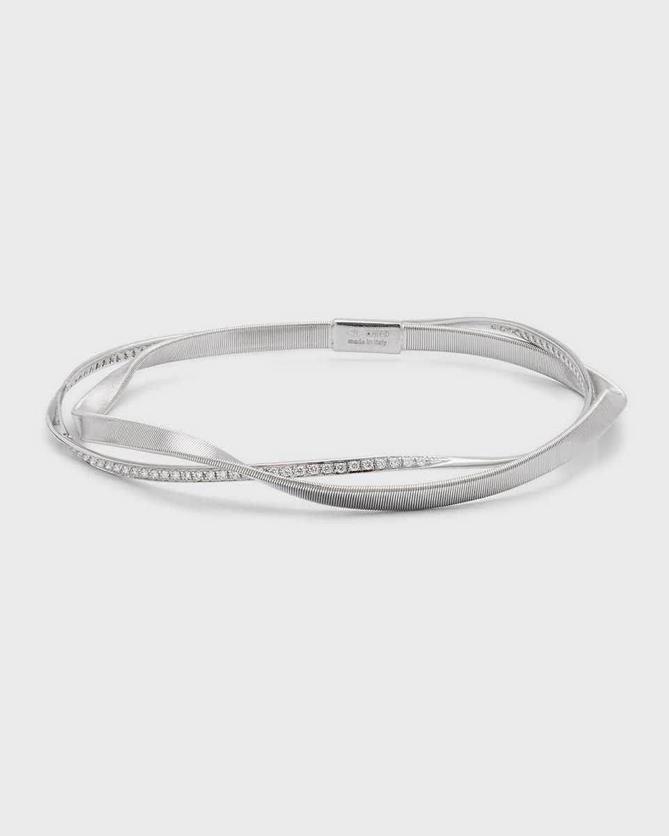 Marrakech 18K White Gold Two-Strand Diamond Bracelet