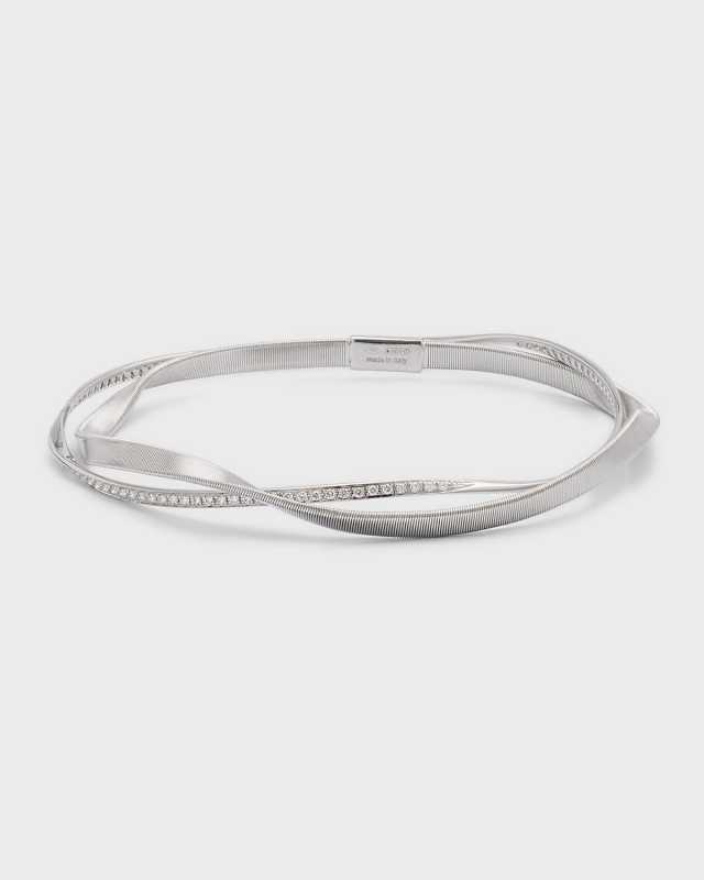 Marrakech 18K White Gold Two-Strand Diamond Bracelet