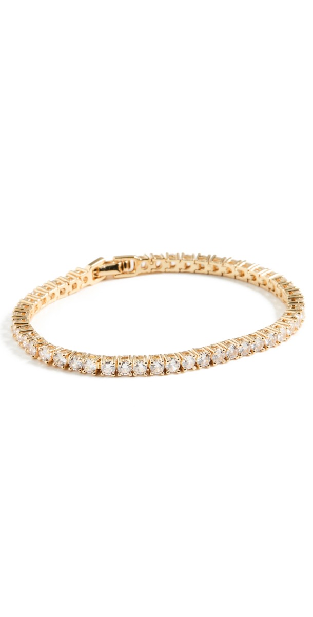 SHASHI Tennis Clasp Bracelet Gold
