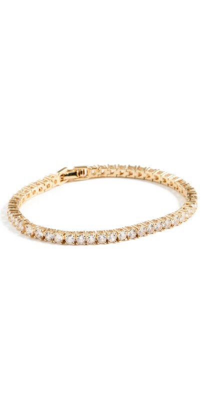 SHASHI Tennis Clasp Bracelet Gold