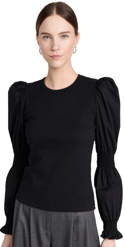 Veronica Beard Jean Fawn Top Black
