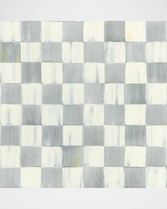 Sterling Check Wallpaper, 20.5" x 32.8'