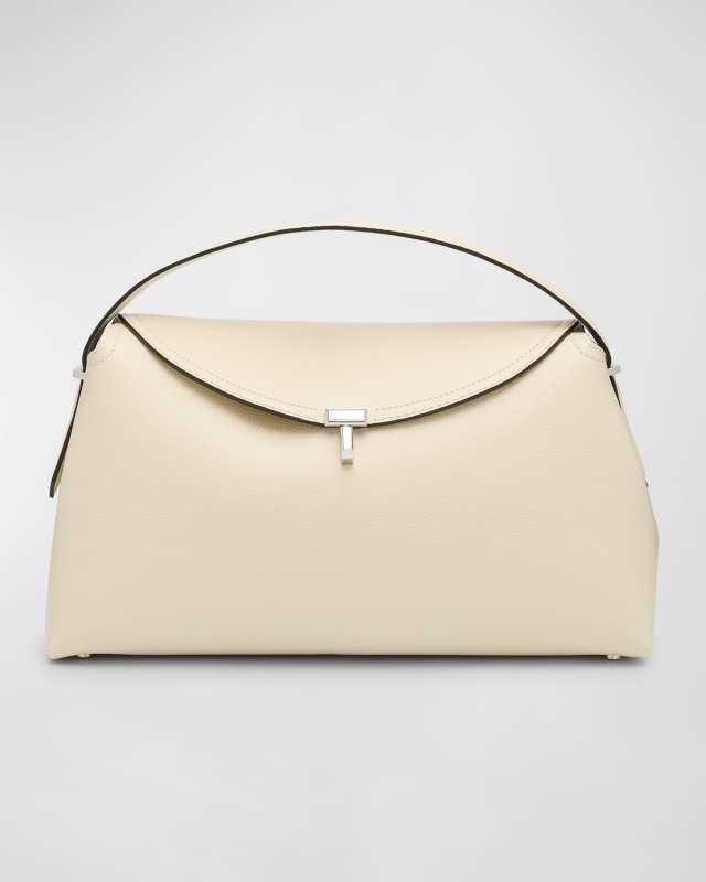 T-Lock Top Handle Bag in Pebble Grain Leather