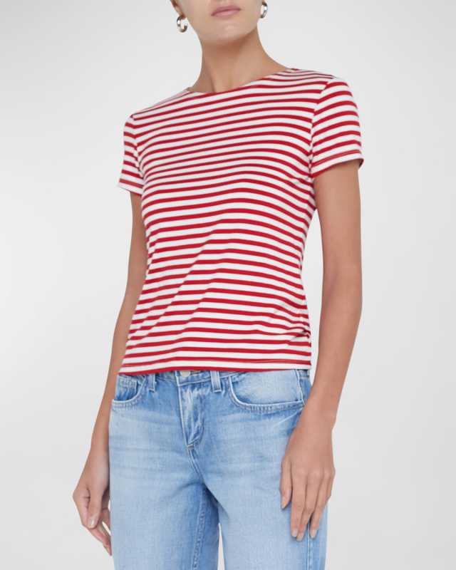 Ressi Short-Sleeve Stripe Tee