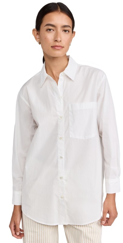 RAILS Elsa Button Down Shirt White