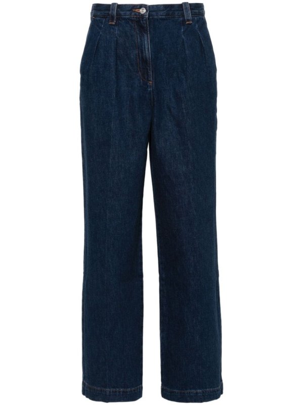 high-rise wide-leg jeans