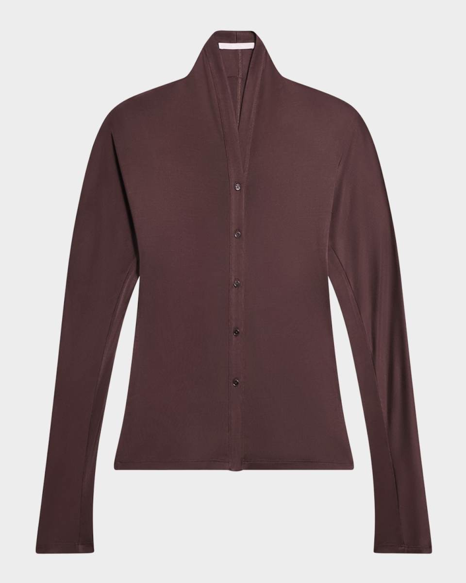 Long-Sleeve Liquid Jersey Top