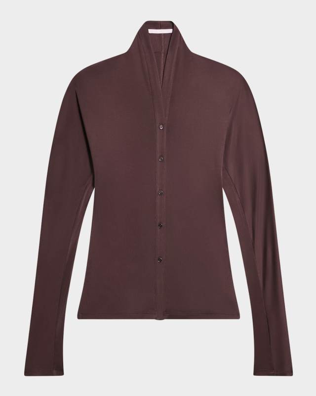 Long-Sleeve Liquid Jersey Top