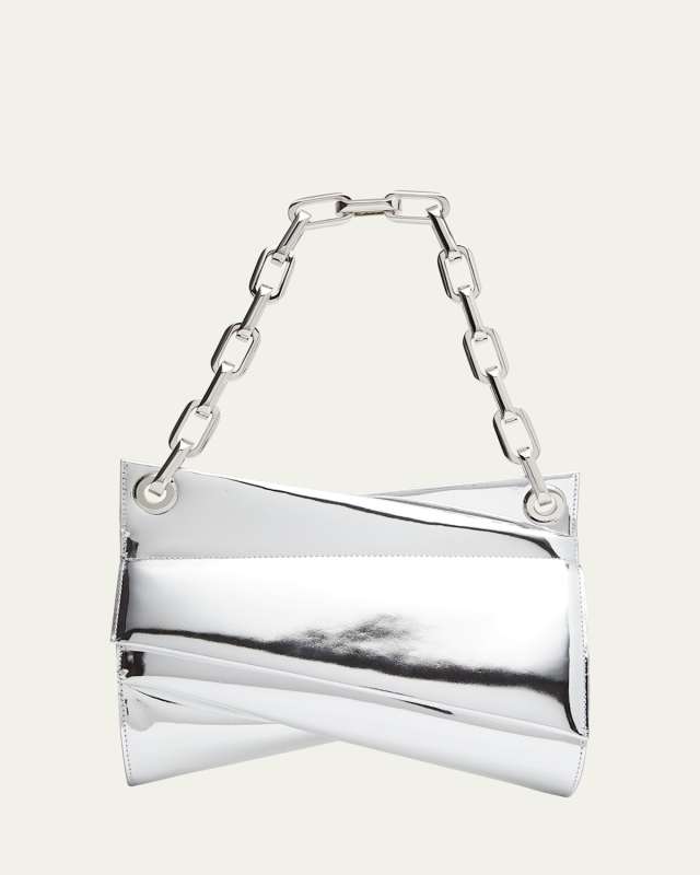 Loubitwist Metallic Leather Chain Shoulder Bag