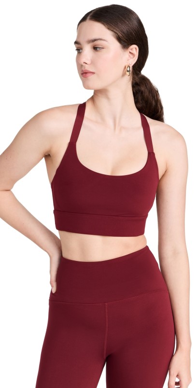 Beyond Yoga Powerbeyond Strive Long Line Bra California Merlot