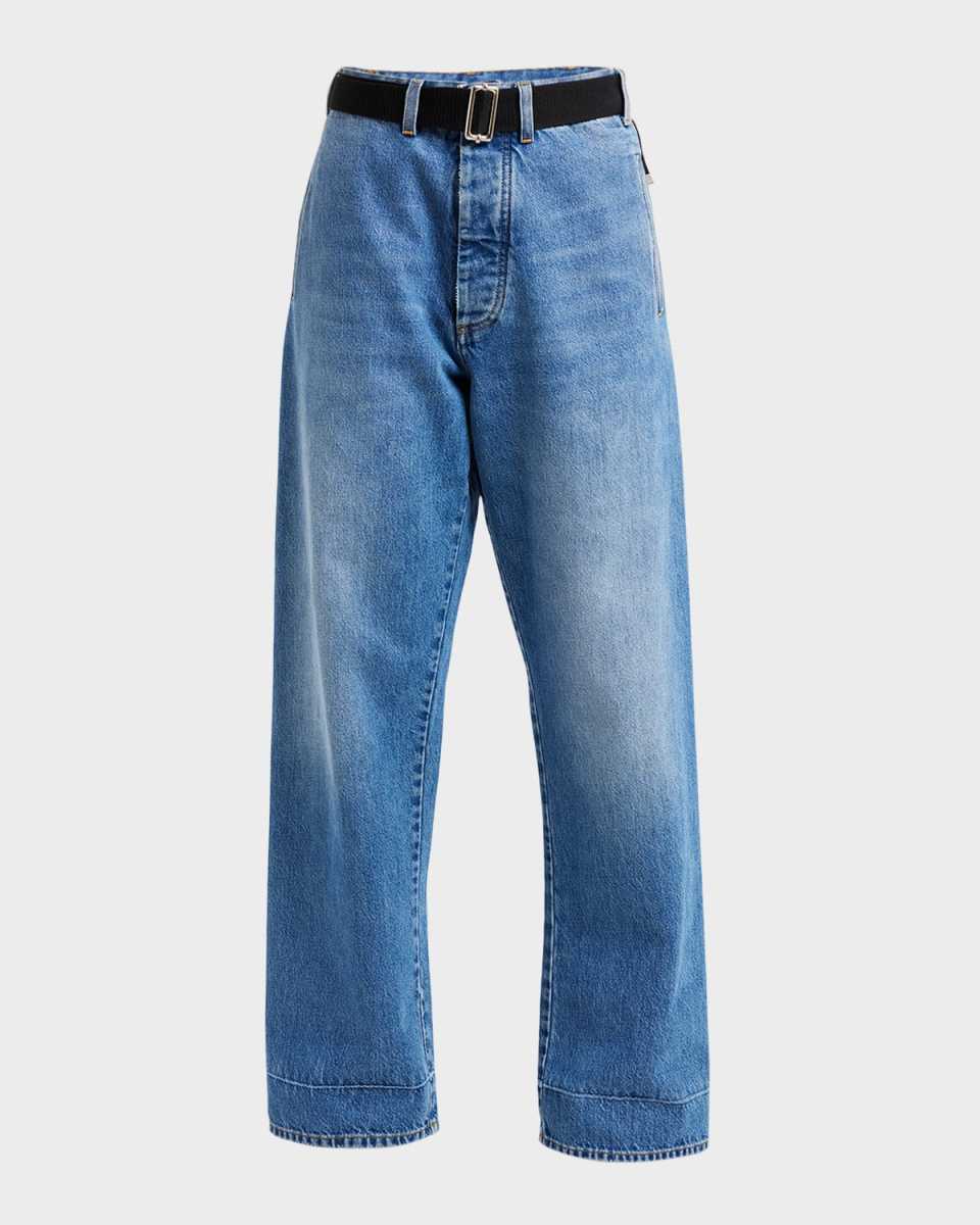 Denim Belted Trousers