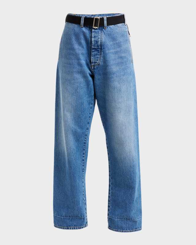 Denim Belted Trousers