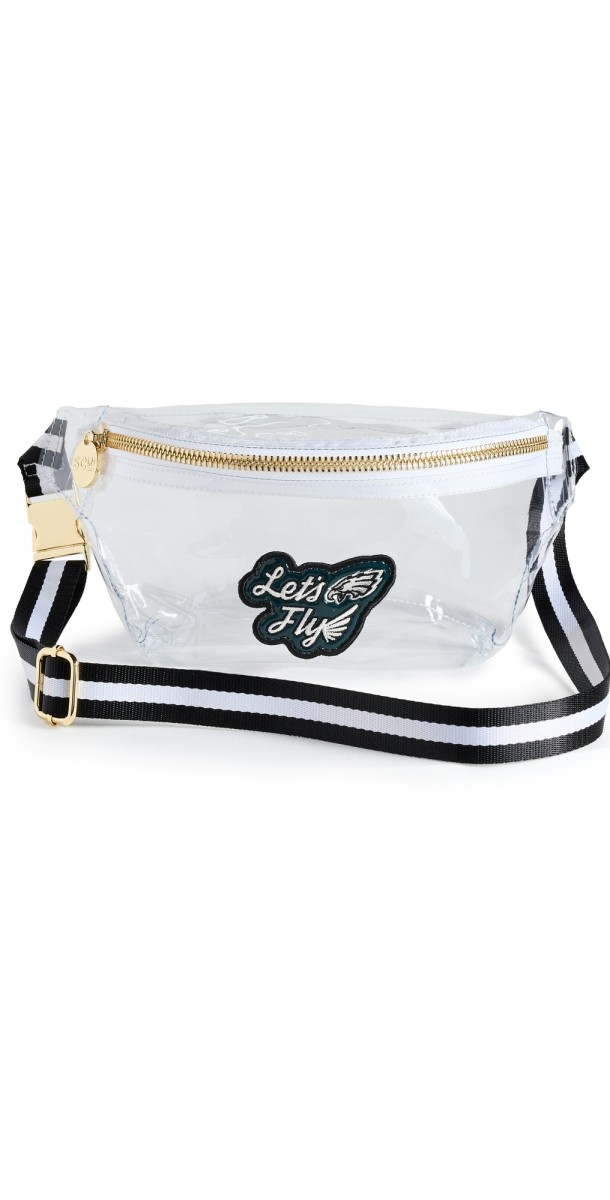 Stoney Clover Lane Philadelphia Eagles Clear Fanny Pack Black/Whit