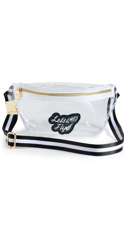Stoney Clover Lane Philadelphia Eagles Clear Fanny Pack Black/Whit