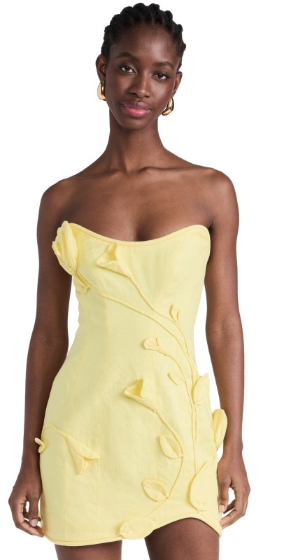 Zimmermann Matchmaker Rose Mini Dress Lemon