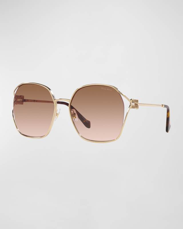 Logo Metal Butterfly Sunglasses