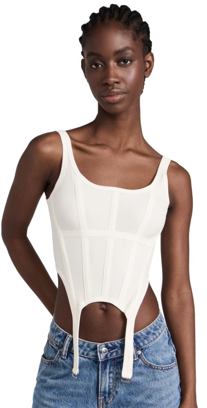 Dion Lee Combat Corset Tank Ivory