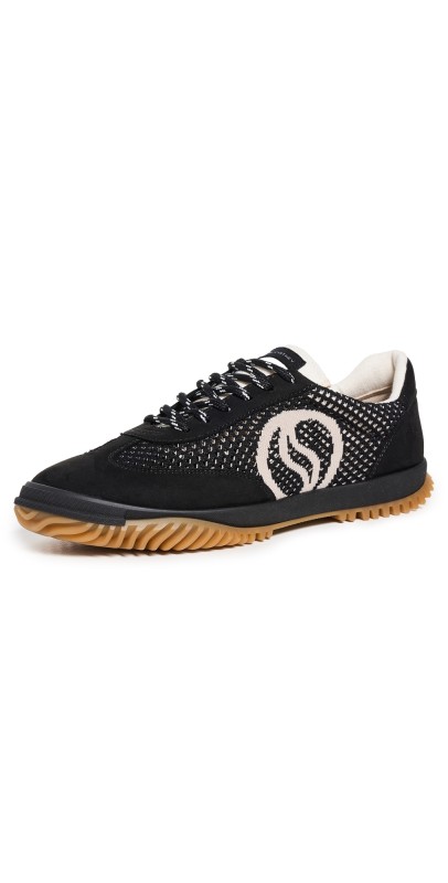 Stella McCartney S-Wave Sport Kneet Mesh Sneakers Black Grey