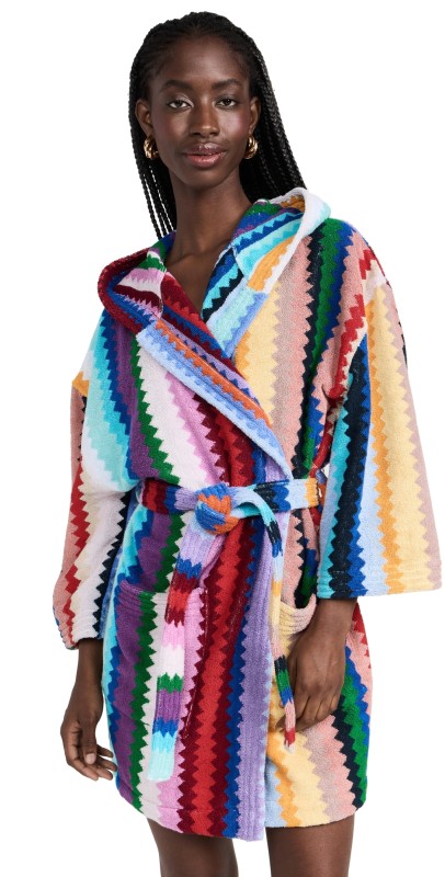 Missoni Cecil Hooded Bathrobe Mod.27 MULTICOLOR 100