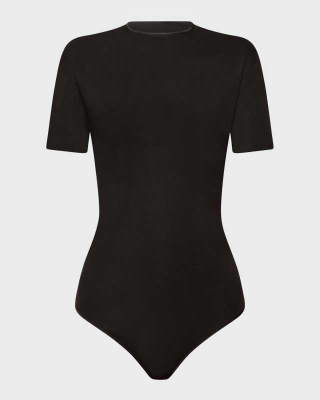 Aurora Pure Cut String Short-Sleeve Bodysuit