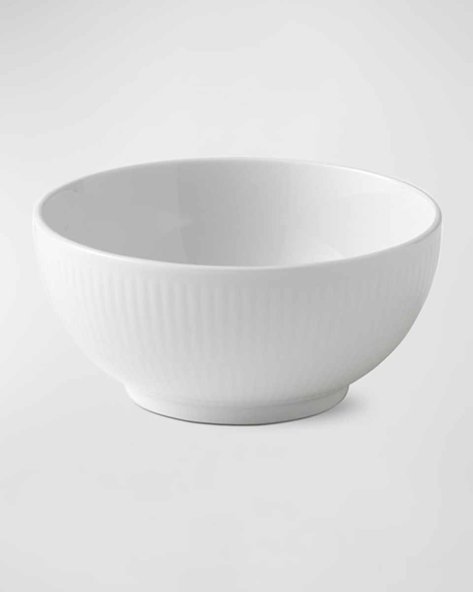 White Fluted Plain Bowl