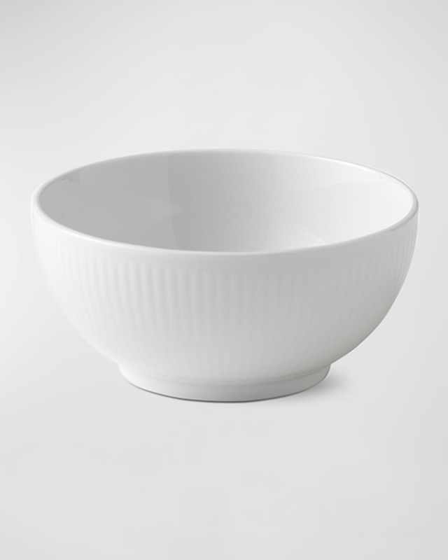 White Fluted Plain Bowl