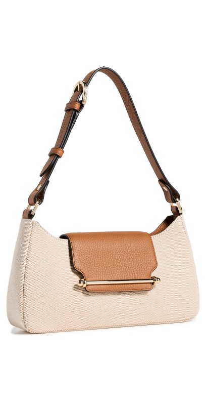 Strathberry Multrees Omni Shoulder Bag Ecru/Tan