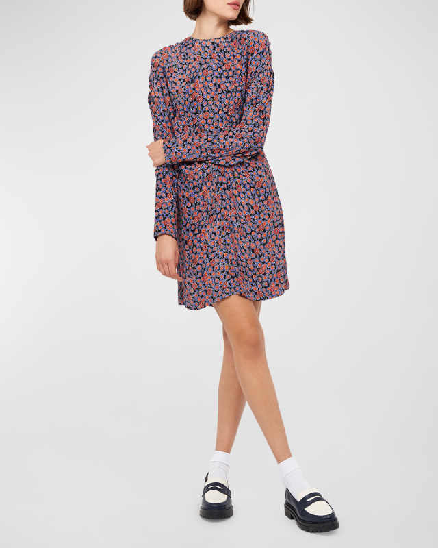 Jove Floral-Print Shift Mini Dress
