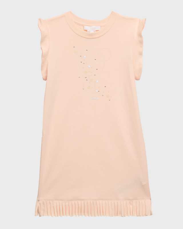 GIrl's Embellished T-Shirt Dress, Size 4-5