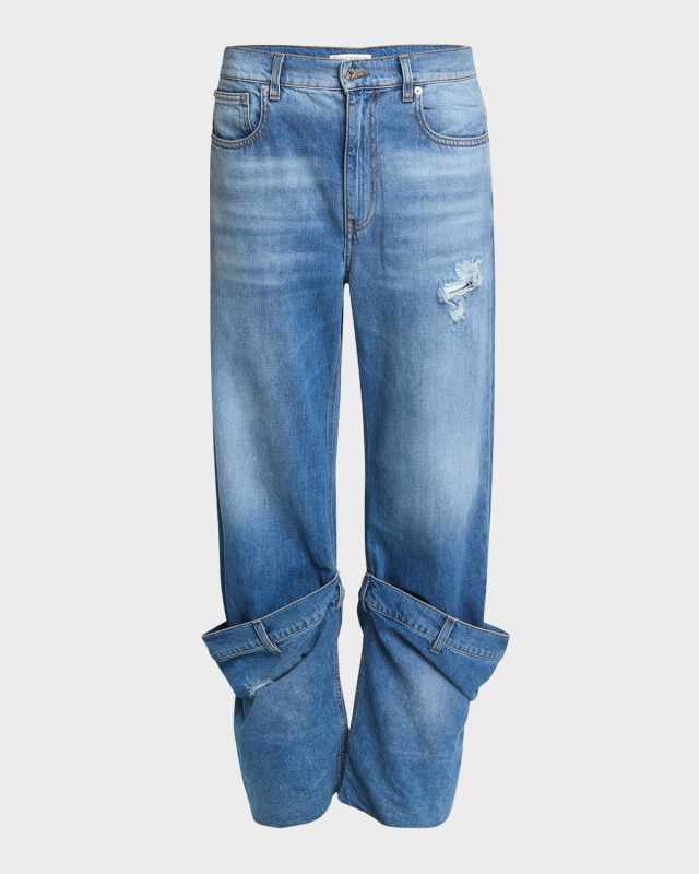 Distressed Bucket Jeans