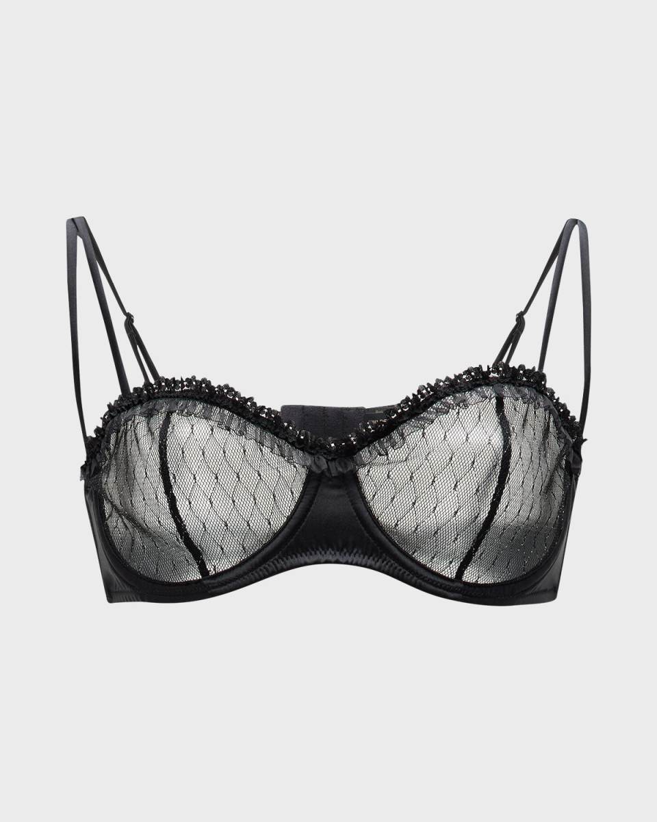 Les Follies Embroidered Balconette Bra