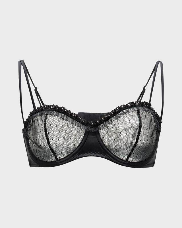 Les Follies Embroidered Balconette Bra