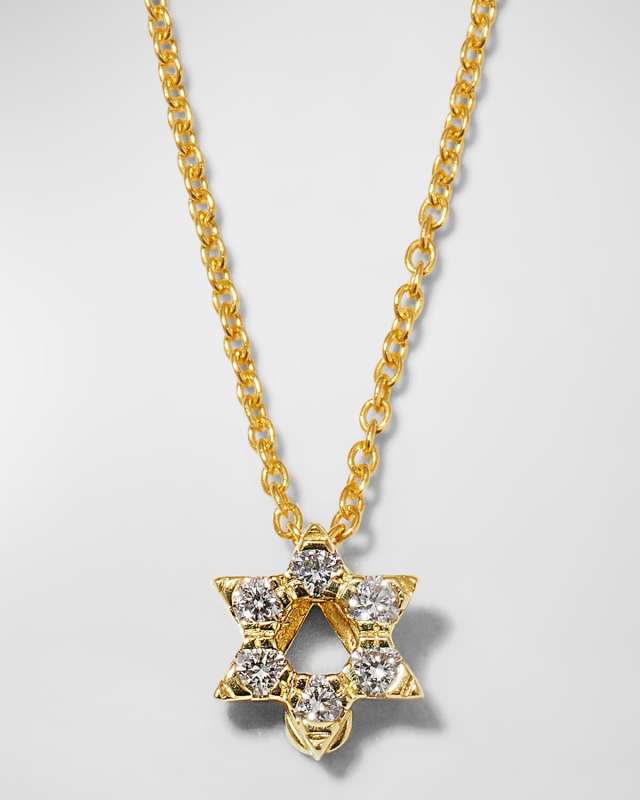 Diamond Star of David Necklace